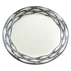 Jersey Pottery Sardine Run 28cm Dinner Plate, Blue